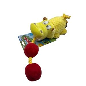 Hasbro 17in Dog Toys Squeak and Tug Hungry Hungry Hippos Yellow